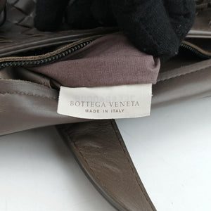 Pre-owned Bottega Veneta Intrecciato Shopper Acatl Brown lambskin handbag | stylenewstar