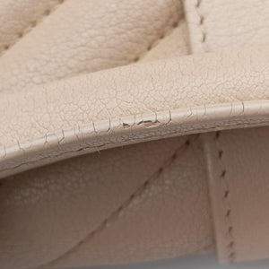 Pre-owned Yves Saint Laurent COLLEGE Beige Leather 600279 shoulderbag | stylenewstar