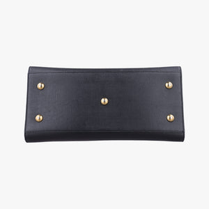 Pre-owned Yves Saint Laurent Y Ligne Petit Cabas Black Leather 370697 shoulderbag | stylenewstar