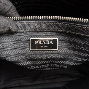 Pre-owned Prada Business Briefcase Black SAFFIANO Leather 2VE011 handbag | stylenewstar