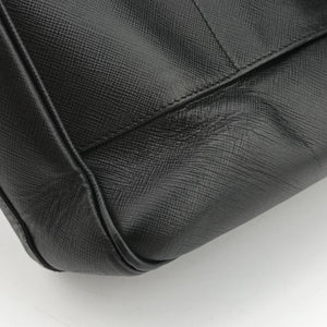 Pre-owned Prada Business Briefcase Black SAFFIANO Leather 2VE011 handbag | stylenewstar