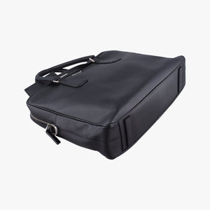 Pre-owned Prada Business Briefcase Black SAFFIANO Leather 2VE011 handbag | stylenewstar
