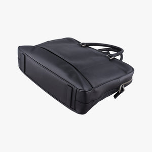 Pre-owned Prada Business Briefcase Black SAFFIANO Leather 2VE011 handbag | stylenewstar