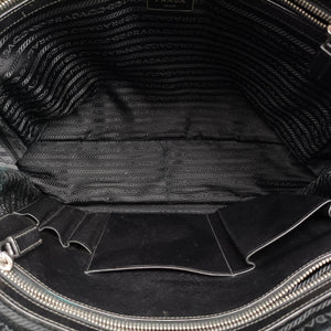Pre-owned Prada Business Briefcase Black SAFFIANO Leather 2VE011 handbag | stylenewstar