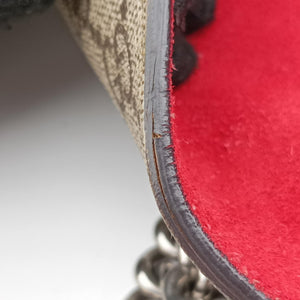 Pre-owned Gucci Dionysus beige×red PVC coated canvas × suede 400249 shoulderbag | stylenewstar