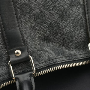 Pre-owned Louis Vuitton Keepall Bandouliere 45 Noir Damier Graphite N41418 shoulderbag | stylenewstar