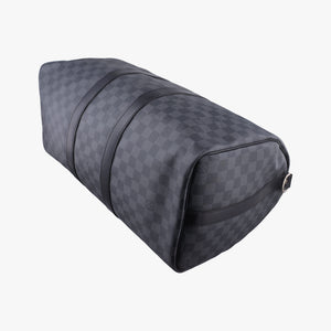 Pre-owned Louis Vuitton Keepall Bandouliere 45 Noir Damier Graphite N41418 shoulderbag | stylenewstar