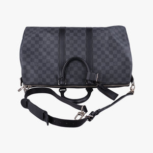 Pre-owned Louis Vuitton Keepall Bandouliere 45 Noir Damier Graphite N41418 shoulderbag | stylenewstar