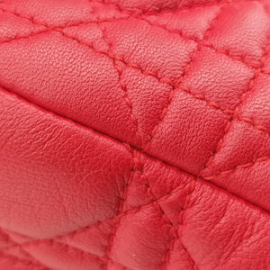 Pre-owned Christian Dior Lady Dior Red lambskin shoulderbag | stylenewstar