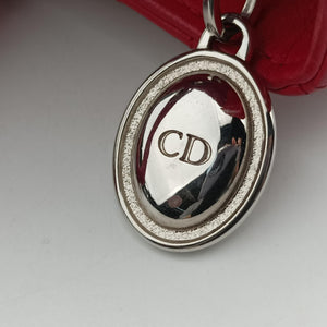 Pre-owned Christian Dior Lady Dior Red lambskin shoulderbag | stylenewstar
