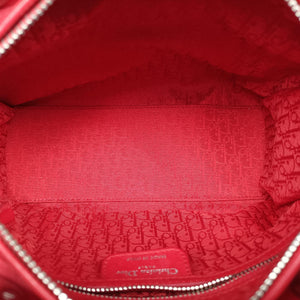 Pre-owned Christian Dior Lady Dior Red lambskin shoulderbag | stylenewstar