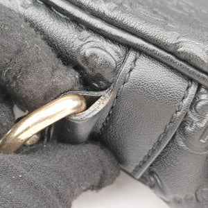 Pre-owned Gucci Diamante Black Leather 208468 handbag | stylenewstar