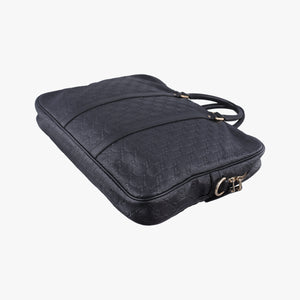 Pre-owned Gucci Diamante Black Leather 208468 handbag | stylenewstar
