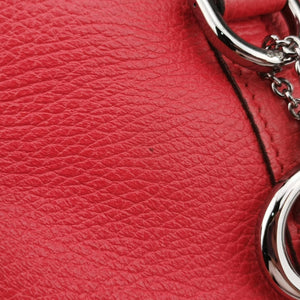 Pre-owned Gucci charm dome Red Leather 341503 shoulderbag | stylenewstar