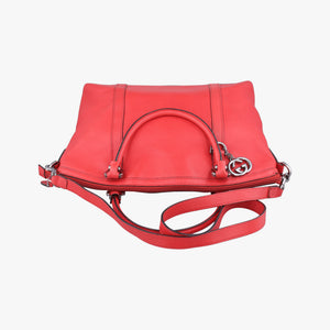 Pre-owned Gucci charm dome Red Leather 341503 shoulderbag | stylenewstar