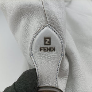 Pre-owned Fendi Borsa Frame Doctor White Leather 8BN191 handbag | stylenewstar
