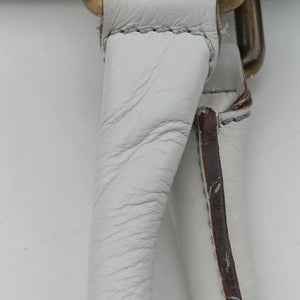 Pre-owned Fendi Borsa Frame Doctor White Leather 8BN191 handbag | stylenewstar