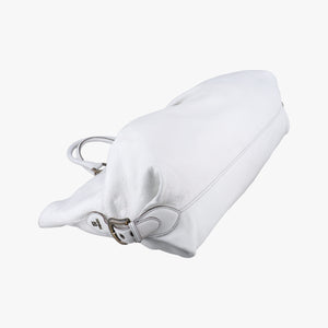 Pre-owned Fendi Borsa Frame Doctor White Leather 8BN191 handbag | stylenewstar