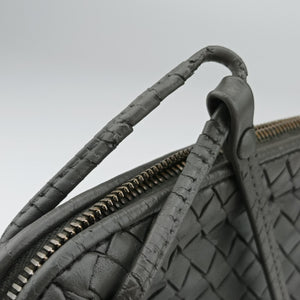 Secondhand Bottega Veneta NODINI Intrecciato Grey lambskin shoulderbag | stylenewstar