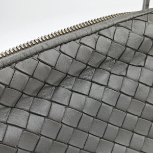 Secondhand Bottega Veneta NODINI Intrecciato Grey lambskin shoulderbag | stylenewstar