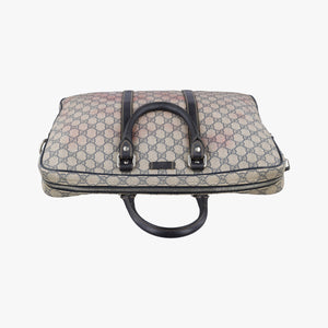 Secondhand Gucci GG plus GG Supreme Briefcase Beige×Black PVC coated canvas 201480 handbag | stylenewstar