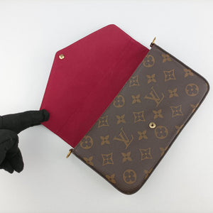 Vintage Louis Vuitton Pochette FeLICIE Brown Monogram Canvas M61276 shoulderbag | stylenewstar