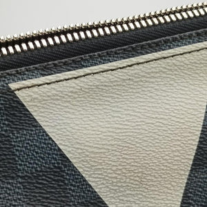 Secondhand Louis Vuitton Mick PM America's Cup Limited Damier Cobalt × Tri-Color Coated Canvas × Leather N41639 shoulderbag | stylenewstar
