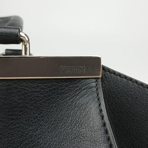 Pre-owned Fendi Troyage Trois Jours Black Leather 8BH279 shoulderbag | stylenewstar