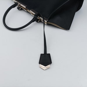 Pre-owned Fendi Troyage Trois Jours Black Leather 8BH279 shoulderbag | stylenewstar