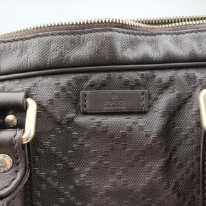 Pre-owned Gucci Diamante Business Brown leather 208463 handbag | stylenewstar