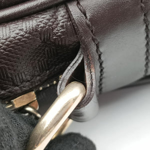 Pre-owned Gucci Diamante Business Brown leather 208463 handbag | stylenewstar