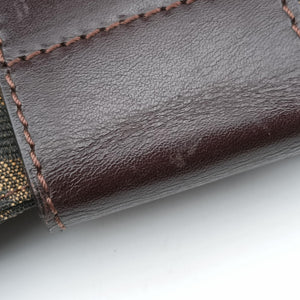 Pre-owned Fendi croissants Brown canvas× leather 26724 shoulderbag | stylenewstar