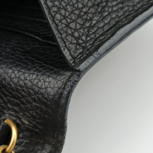 Pre-owned Gucci GG Marmont Black Leather 401232 shoulderbag | stylenewstar