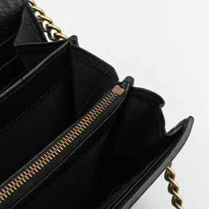 Pre-owned Gucci GG Marmont Black Leather 401232 shoulderbag | stylenewstar