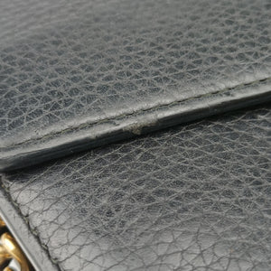 Pre-owned Gucci GG Marmont Black Leather 401232 shoulderbag | stylenewstar