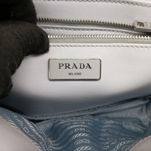 Vintage Prada Pocket Blue Nylon × Brushed Leather 1BD295 shoulderbag | stylenewstar