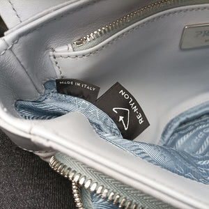 Vintage Prada Pocket Blue Nylon × Brushed Leather 1BD295 shoulderbag | stylenewstar