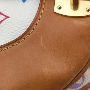Pre-owned Louis Vuitton CLAUDIA white Monogram Multicolor M40193 shoulderbag | stylenewstar
