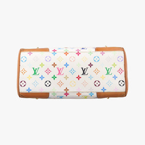 Pre-owned Louis Vuitton CLAUDIA white Monogram Multicolor M40193 shoulderbag | stylenewstar