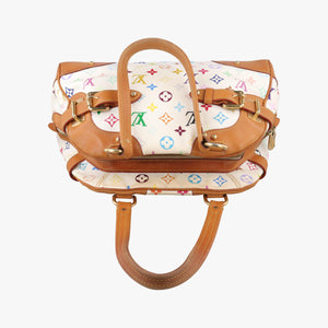 Pre-owned Louis Vuitton CLAUDIA white Monogram Multicolor M40193 shoulderbag | stylenewstar