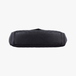 Pre-owned Yves Saint Laurent COLLEGE Black Leather 487212 shoulderbag | stylenewstar