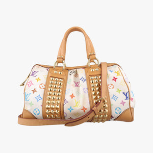 Pre-owned Louis Vuitton COURTNEY MM white Monogram Multicolor M45641 shoulderbag | stylenewstar