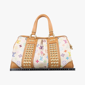 Pre-owned Louis Vuitton COURTNEY MM white Monogram Multicolor M45641 shoulderbag | stylenewstar