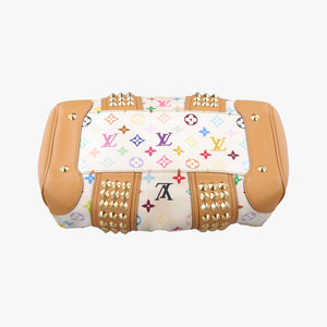 Pre-owned Louis Vuitton COURTNEY MM white Monogram Multicolor M45641 shoulderbag | stylenewstar