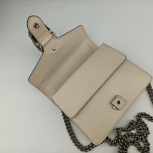 Pre-owned Gucci Dionysus White Leather 421970 shoulderbag | stylenewstar