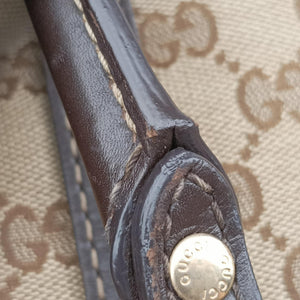 Pre-owned Gucci Lovely Brown GG canvas×leatherGG 257068 handbag | stylenewstar