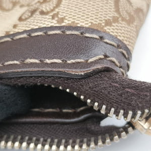 Pre-owned Gucci Lovely Brown GG canvas×leatherGG 257068 handbag | stylenewstar