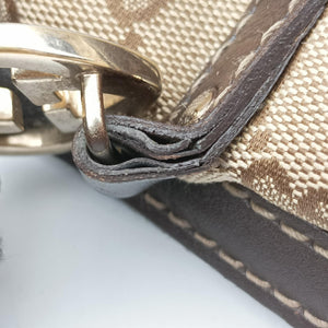 Pre-owned Gucci Lovely Brown GG canvas×leatherGG 257068 handbag | stylenewstar