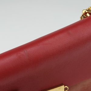Pre-owned Chloe DREW Red×Pink Leather×suede shoulderbag | stylenewstar