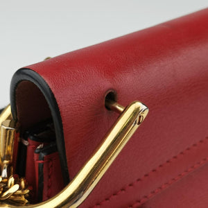 Pre-owned Chloe DREW Red×Pink Leather×suede shoulderbag | stylenewstar